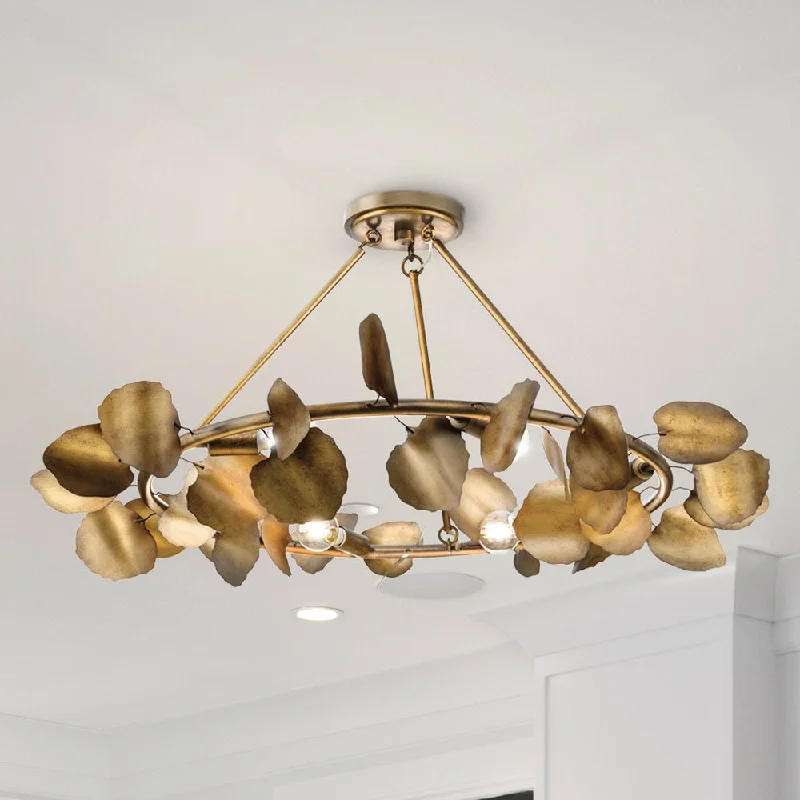 Energy - Efficient Industrial Lighting for Cost - SavingsUHP4999 Eclectic Indoor Ceiling Light, 14-1/2''H x 28"W x 28''D, Gold Ombre Finish, Hervey Collection Energy - Efficient Industrial Lighting for Cost - SavingsUHP4999 Eclectic Indoor Ceiling Light, 14-1/2''H x 28"W x 28''D, Gold Ombre Finish, Hervey Collection
