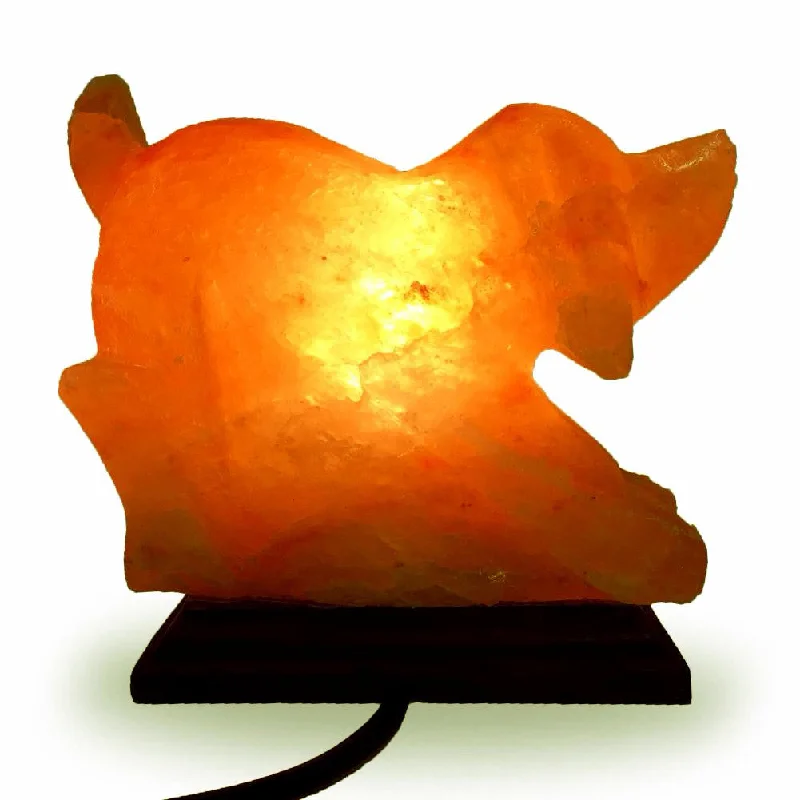Purple Salt Lamps for a Mysterious AmbianceNatural Himalayan Dog Shape Salt Lamp