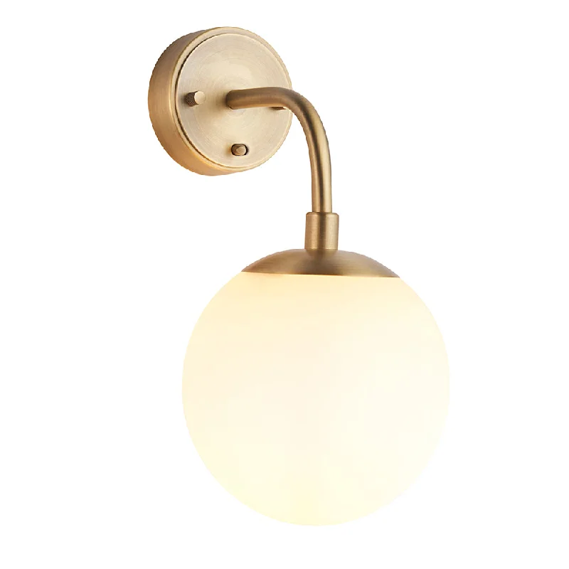 asian - inspired wall lamps with bamboo or paper shades for a zen - like Opal Glass & Matt Antique Brass Switched Wall Light - ID 11050 asian - inspired wall lamps with bamboo or paper shades for a zen - like Opal Glass & Matt Antique Brass Switched Wall Light - ID 11050