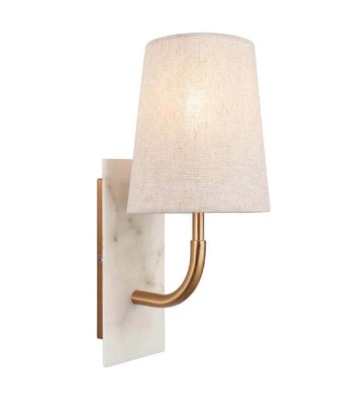 industrial style wall lamps with exposed bulbs for urban loftsMBL Brass & Marble Wall Light With Tapered Linen Shade - ID 13524 industrial style wall lamps with exposed bulbs for urban loftsMBL Brass & Marble Wall Light With Tapered Linen Shade - ID 13524