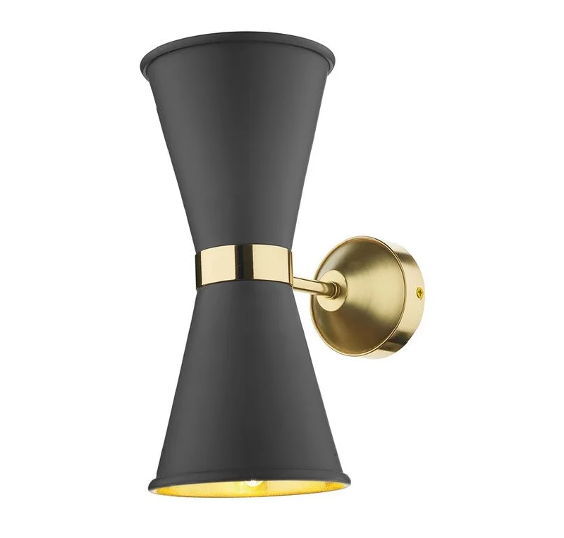 glass wall lamps with frosted glass for soft, diffused lightHyde Brass and Black Double Wall Light - ID 10119 glass wall lamps with frosted glass for soft, diffused lightHyde Brass and Black Double Wall Light - ID 10119
