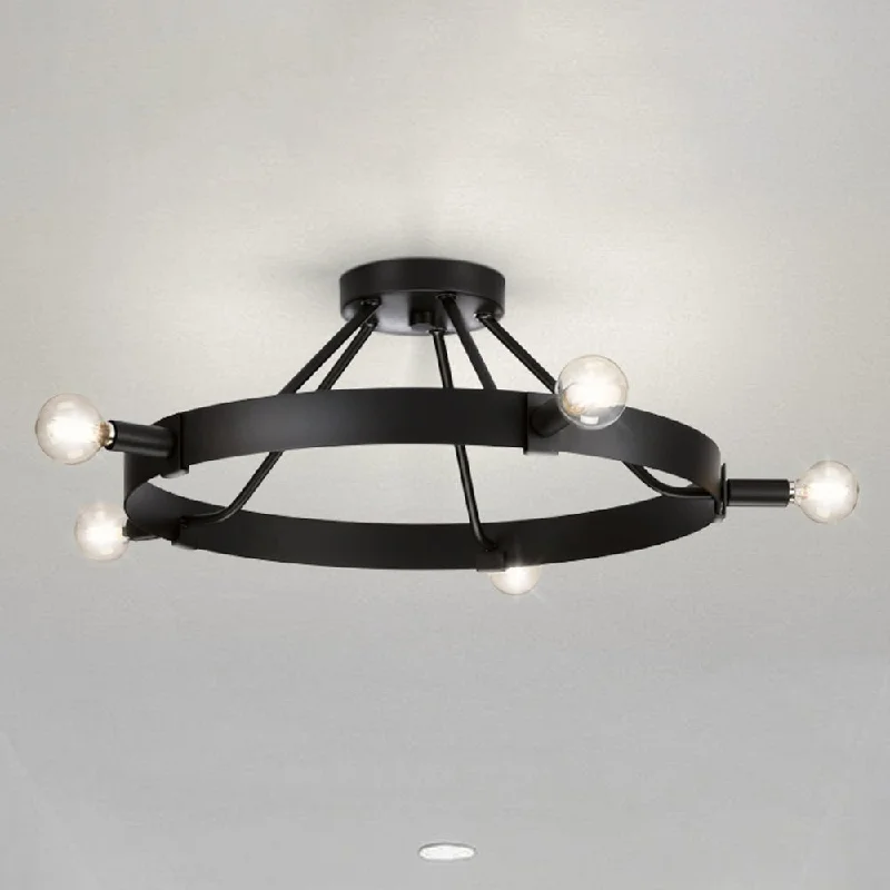 Industrial Emergency Lighting for Safety in FactoriesUHP4482 Modern Farmhouse Indoor Ceiling Light, 7-1/2''H x 22-1/2"W x 22-1/2''D, Matte Black Finish, Fremantle Collection Industrial Emergency Lighting for Safety in FactoriesUHP4482 Modern Farmhouse Indoor Ceiling Light, 7-1/2''H x 22-1/2"W x 22-1/2''D, Matte Black Finish, Fremantle Collection