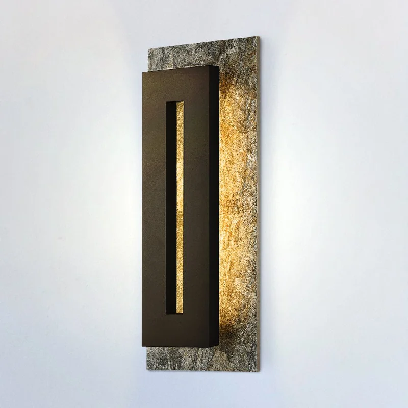 Dimmable Industrial Lighting for Ambiance ControlUQL1880 Luxe Industrial Outdoor Wall Sconce, 18.25''H x 8.00''W x 3.75''D, Earth Black Finish, Burnie Collection Dimmable Industrial Lighting for Ambiance ControlUQL1880 Luxe Industrial Outdoor Wall Sconce, 18.25''H x 8.00''W x 3.75''D, Earth Black Finish, Burnie Collection