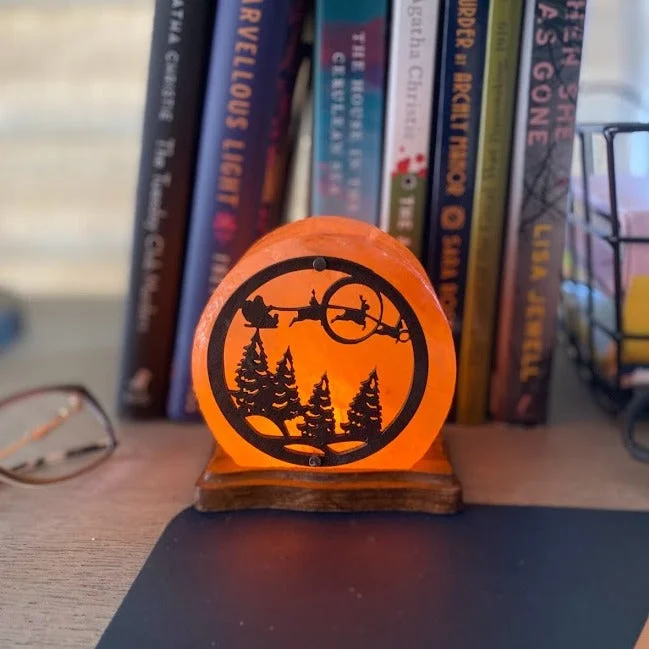 Salt Lamps with Adjustable Dimmer SwitchSanta Sleigh USB Plugin Himalayan Salt Lamp Salt Lamps with Adjustable Dimmer SwitchSanta Sleigh USB Plugin Himalayan Salt Lamp