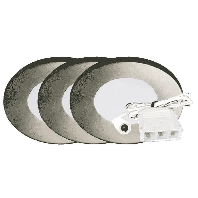 String Lights for Hotel Courtyard LightingWestgate PL12-50K-BN, 12V 2W 3" Round Slim LED Puck Light, 120 Lumens - White String Lights for Hotel Courtyard LightingWestgate PL12-50K-BN, 12V 2W 3" Round Slim LED Puck Light, 120 Lumens - White