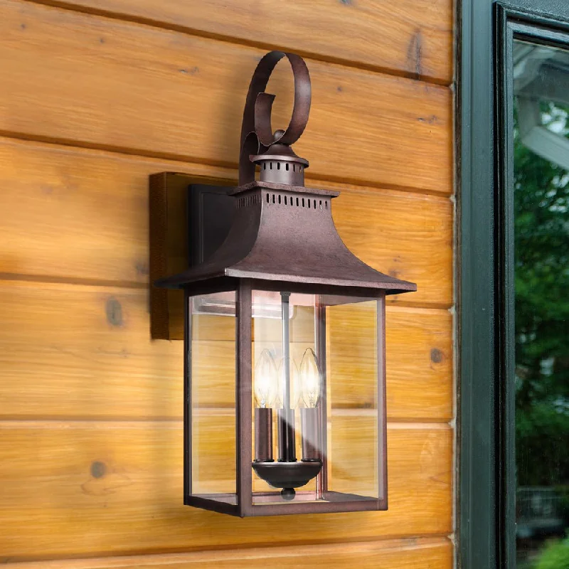 Industrial Lighting with High CRI (Color Rendering Index) for True Color PerceptionUQL1754 English Country Outdoor Wall Sconce, 23.25''H x 10.00''W x 10.75''D, Copper Bronze Finish, Viersen Collection Industrial Lighting with High CRI (Color Rendering Index) for True Color PerceptionUQL1754 English Country Outdoor Wall Sconce, 23.25''H x 10.00''W x 10.75''D, Copper Bronze Finish, Viersen Collection