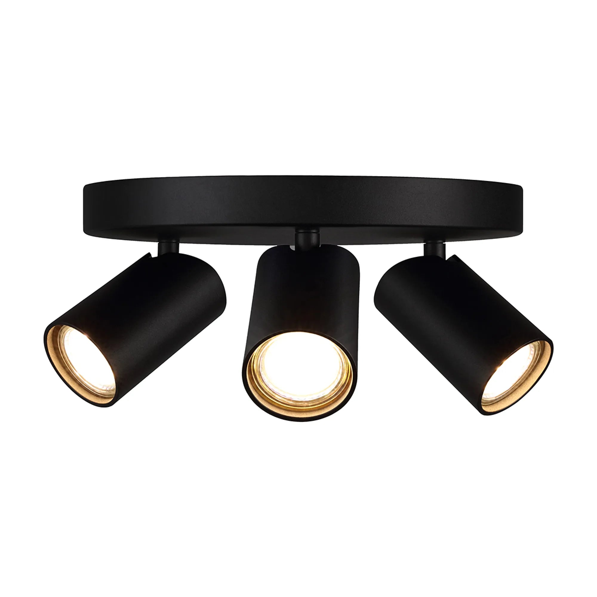 Sal 3Lt Plate Spotlight GU10 - Black/White
