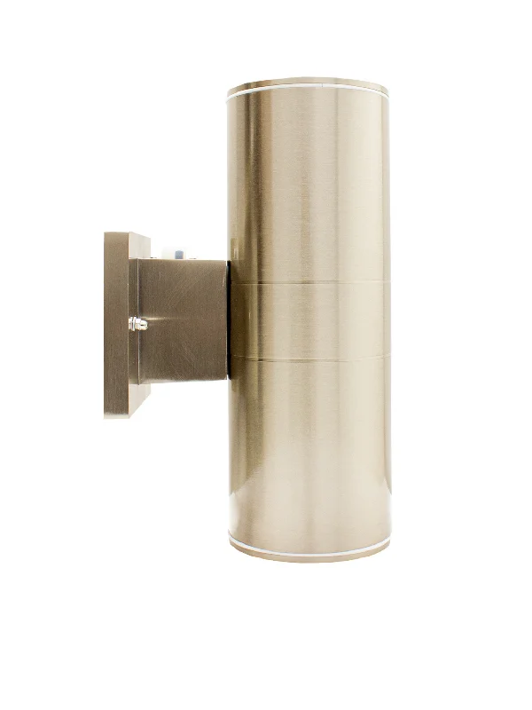 Dimmable recessed lights suitable for living room ambianceLED Outdoor Wall Cylinder Up-Down Light, 15 watt, Selectable CCT, Bronze or Brushed Nickel
