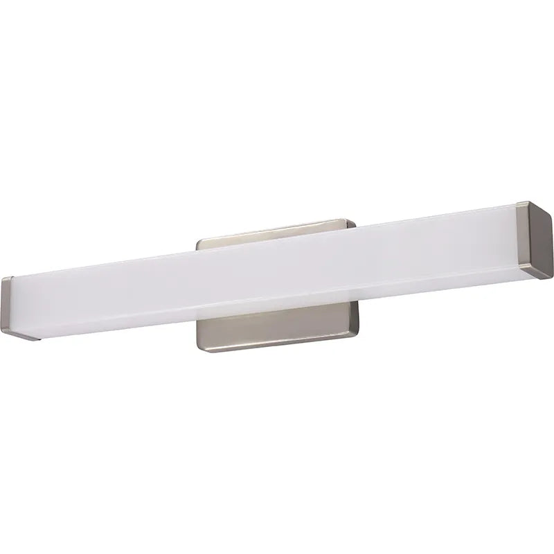 Frosted - lens recessed lights for a soft, diffused glow18" LED Multi-CCT Vanity Light, 12W, 1020 Lumens, Brushed Nickel