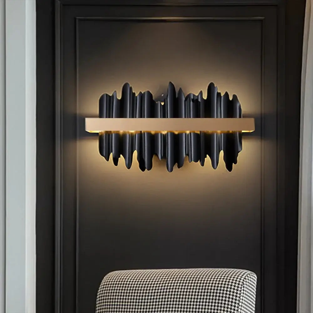 Classic Lava Lamps for Nostalgic Home DecorStriking Black and Gold Wall Lamp