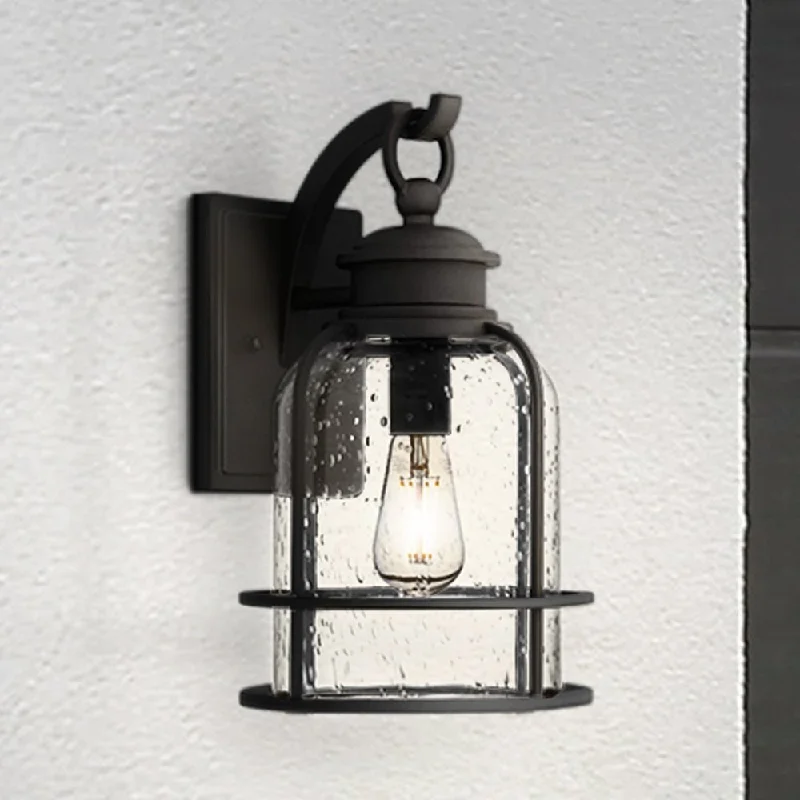 Industrial Exit Sign Lighting for Quick EvacuationUQL1941 Coastal Outdoor Wall Sconce, 14.5''H x 8.75''W x 9.75''D, Earth Black Finish, Lausanne Collection Industrial Exit Sign Lighting for Quick EvacuationUQL1941 Coastal Outdoor Wall Sconce, 14.5''H x 8.75''W x 9.75''D, Earth Black Finish, Lausanne Collection