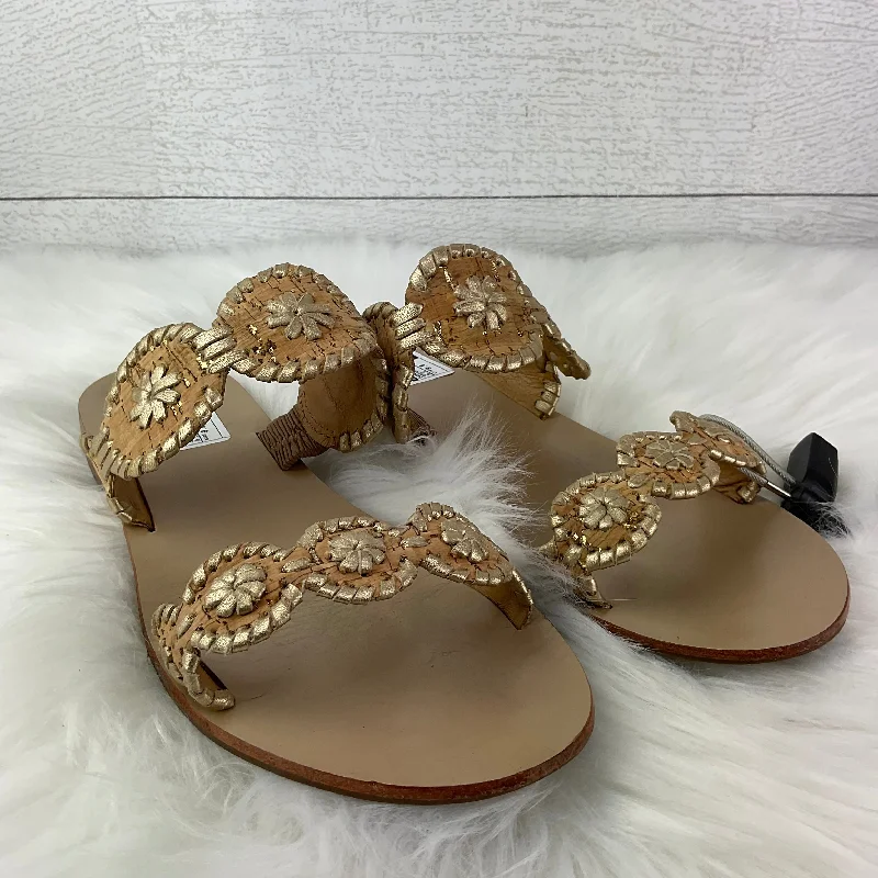 Sandals Designer By Jack Rogers In Cream, Size: 9.5