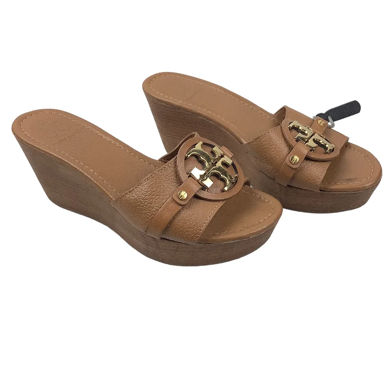 Sandals Designer By Tory Burch In Brown, Size: 7