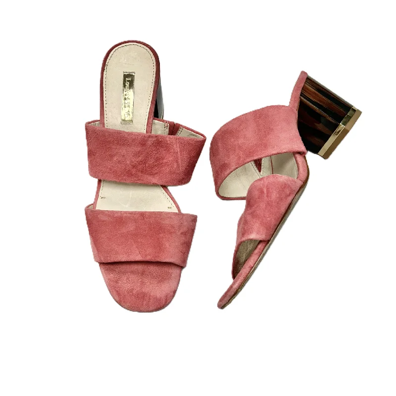 Sandals Heels Block By Louise Et Cie In Pink, Size: 7.5