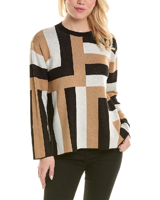 Jones New York Geo Jacquard Tunic Sweater