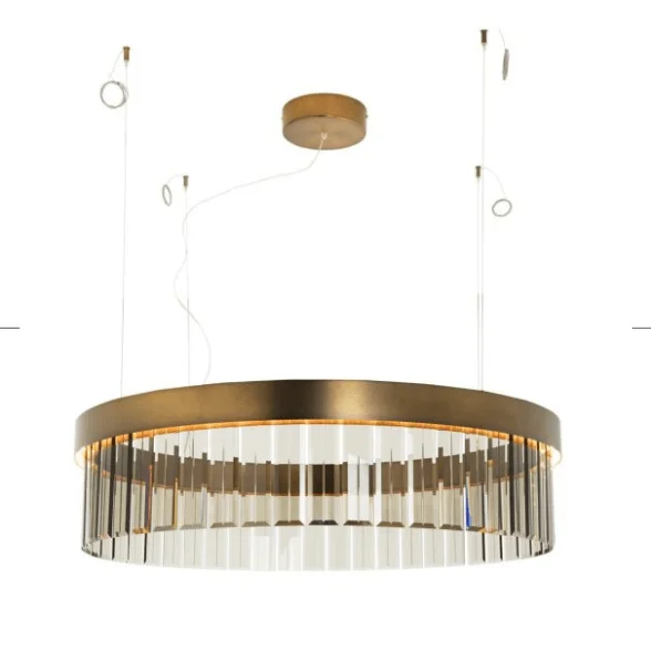 Chandeliers with Candle - Style Bulbs for a Classic Aesthetic110cm Circular Chandelier In Brushed Bronze With Satin Crystal Glass - ID 8014 Chandeliers with Candle - Style Bulbs for a Classic Aesthetic110cm Circular Chandelier In Brushed Bronze With Satin Crystal Glass - ID 8014