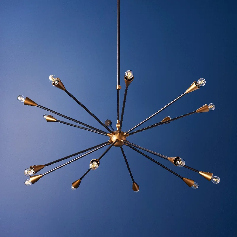 Chandeliers with Metal Frames in Silver FinishAriel larger chandelier in black and brass Chandeliers with Metal Frames in Silver FinishAriel larger chandelier in black and brass