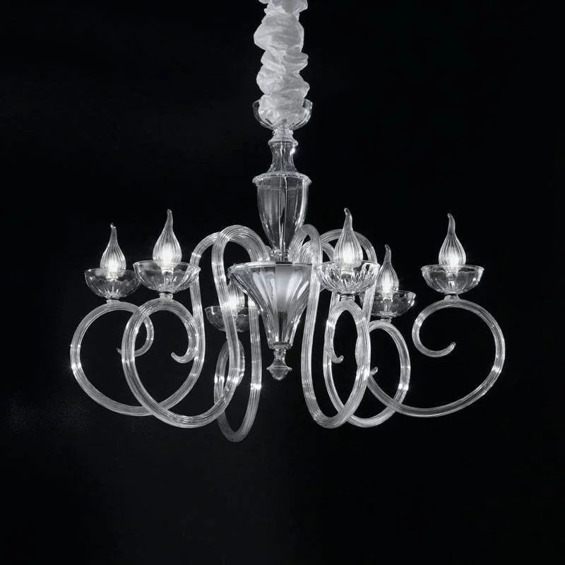 Minimalist Chandeliers for Sleek and Simple InteriorsBaroque 6 Light Murano Glass Chandelier