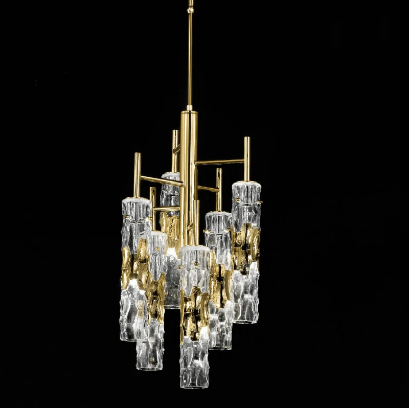 Chandeliers with Candle - Style Bulbs for a Classic AestheticBecton Murano Glass 6 Light Suspension Chandelier - ID 8054 Chandeliers with Candle - Style Bulbs for a Classic AestheticBecton Murano Glass 6 Light Suspension Chandelier - ID 8054