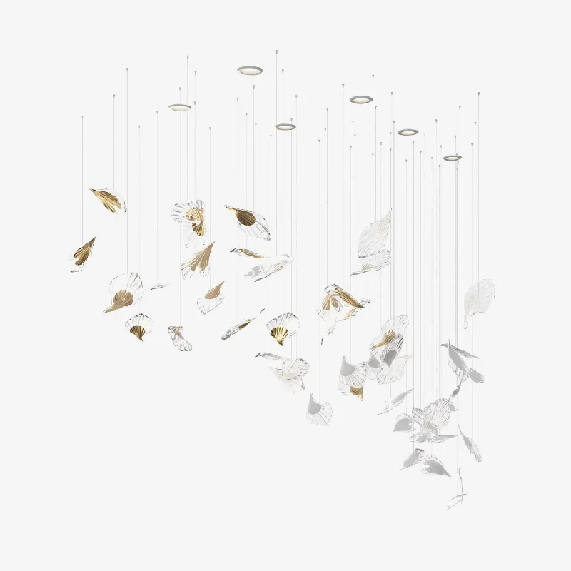 Chandeliers with Metal Frames in Copper FinishBreezeleaf Chandelier