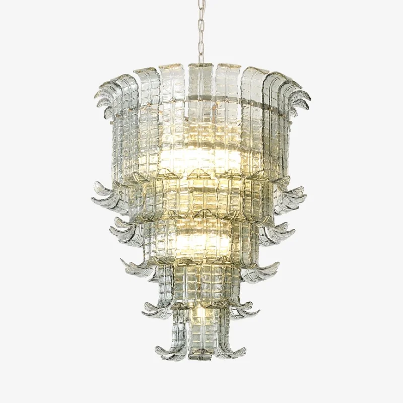Chandeliers with Metal Frames in Black FinishCascade Murano Chandelier