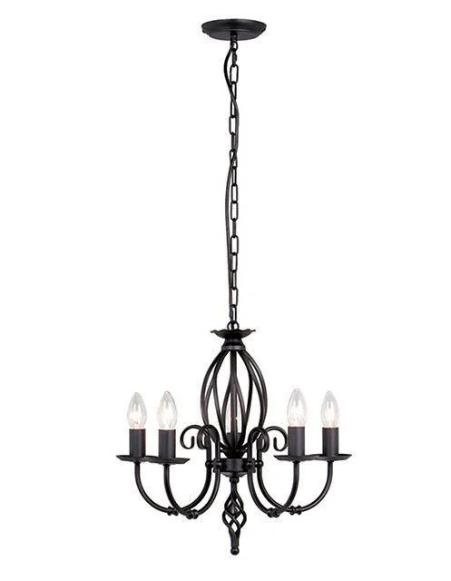 Chandeliers with Multiple Lights for Maximum IlluminationBarton Black 5 Arm Chandelier - ID 7606 Chandeliers with Multiple Lights for Maximum IlluminationBarton Black 5 Arm Chandelier - ID 7606