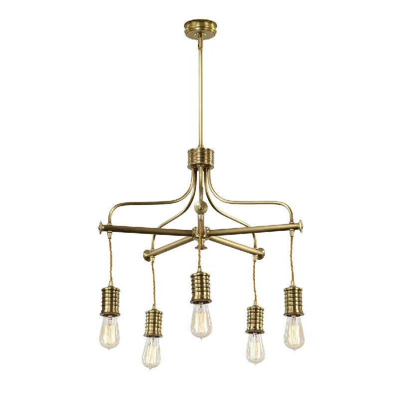 Mini Chandeliers for Adding Charm to Small SpacesArgent Five Light Aged Brass Chandelier - ID 8120 Mini Chandeliers for Adding Charm to Small SpacesArgent Five Light Aged Brass Chandelier - ID 8120