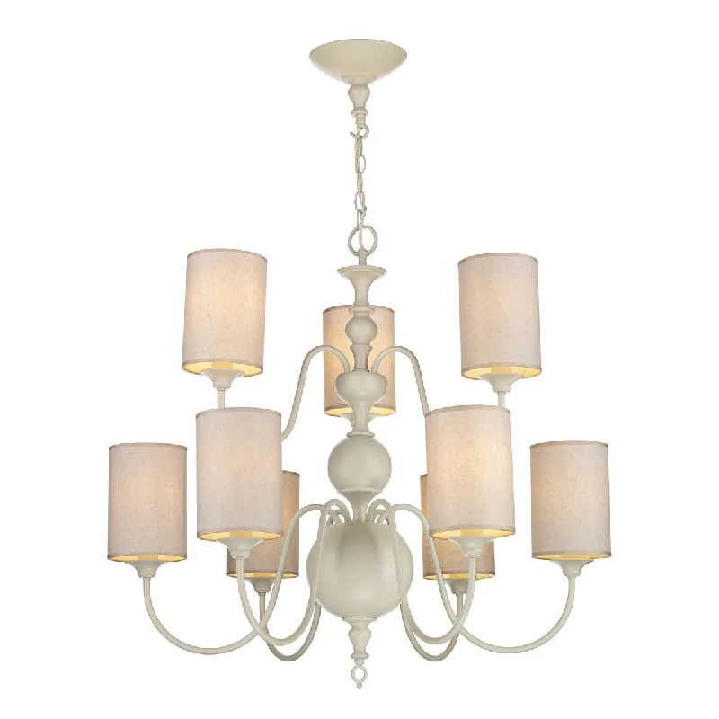 Traditional Brass Chandeliers for Classic InteriorsFlemish Cream 9 Arm Chandelier - ID 8729