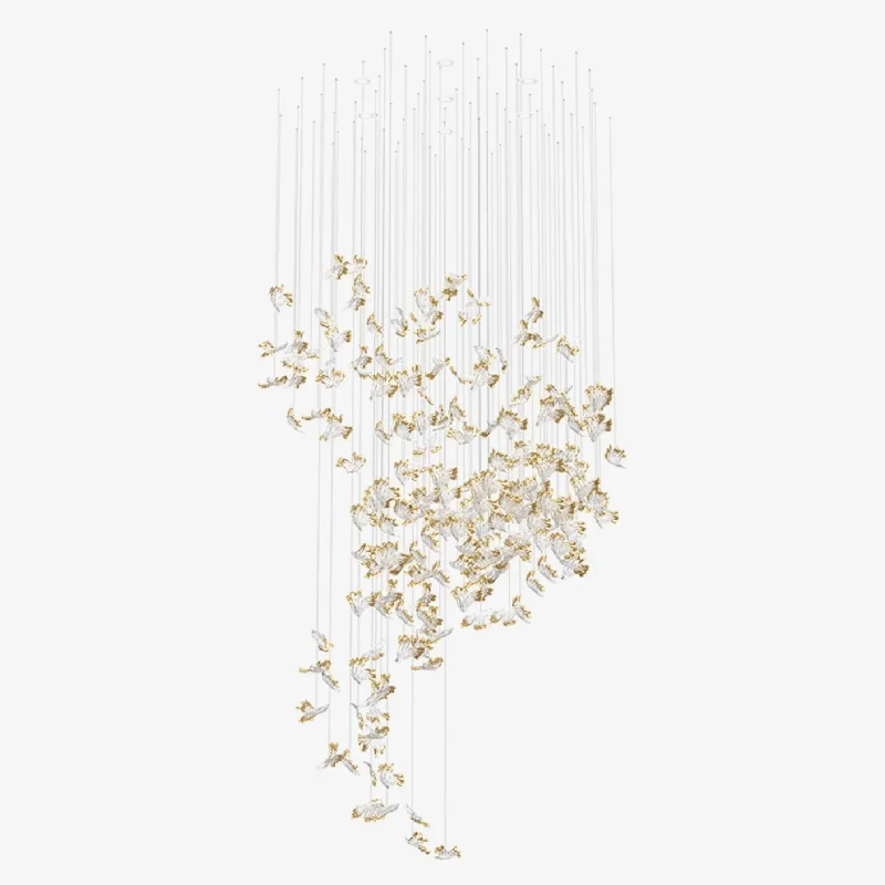 Chandeliers with Metal Frames in Bronze FinishFrosted Petals Frozen Chandelier