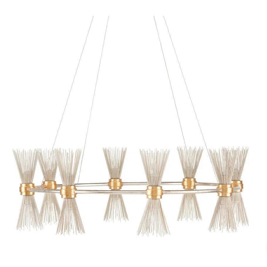 Incandescent Chandeliers for a Warm and Traditional GlowGold Leaf Silver Leaf Novatude Chandelier