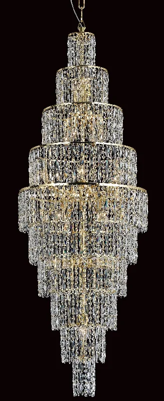 Industrial Iron Chandeliers for Loft - Inspired SpacesGrove Ten Tiered 24 Light Cascading Crystal Chandelier In Gold - ID 8114 Industrial Iron Chandeliers for Loft - Inspired SpacesGrove Ten Tiered 24 Light Cascading Crystal Chandelier In Gold - ID 8114