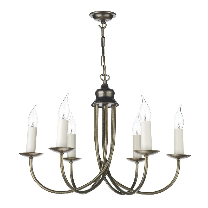 Mid - Century Modern Chandeliers for Vintage AppealHarlington 6 Arm Chandelier In Aged Brass - ID 3527 Mid - Century Modern Chandeliers for Vintage AppealHarlington 6 Arm Chandelier In Aged Brass - ID 3527
