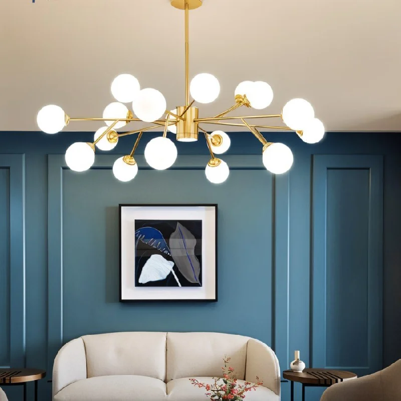 Chandeliers with Metal Frames in Gold FinishHelena Chandelier