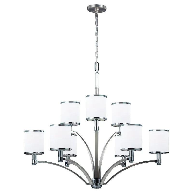 Chandeliers with Murano Glass for a High - End Artistic TouchNorthway Satin Nickel/Chrome 9 Arm Chandelier - ID 7546 Chandeliers with Murano Glass for a High - End Artistic TouchNorthway Satin Nickel/Chrome 9 Arm Chandelier - ID 7546