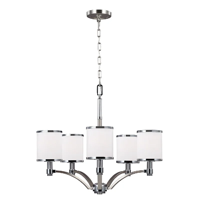 Chandeliers with Metal Frames in Bronze FinishNorthway Satin Nickel/Chrome 5 Arm Chandelier - ID 7547 Chandeliers with Metal Frames in Bronze FinishNorthway Satin Nickel/Chrome 5 Arm Chandelier - ID 7547