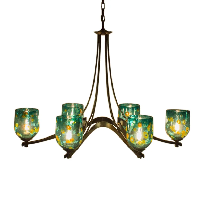 Chandeliers with Murano Glass for a High - End Artistic TouchRibbon Chandelier, Oval (6 Light) Chandeliers with Murano Glass for a High - End Artistic TouchRibbon Chandelier, Oval (6 Light)