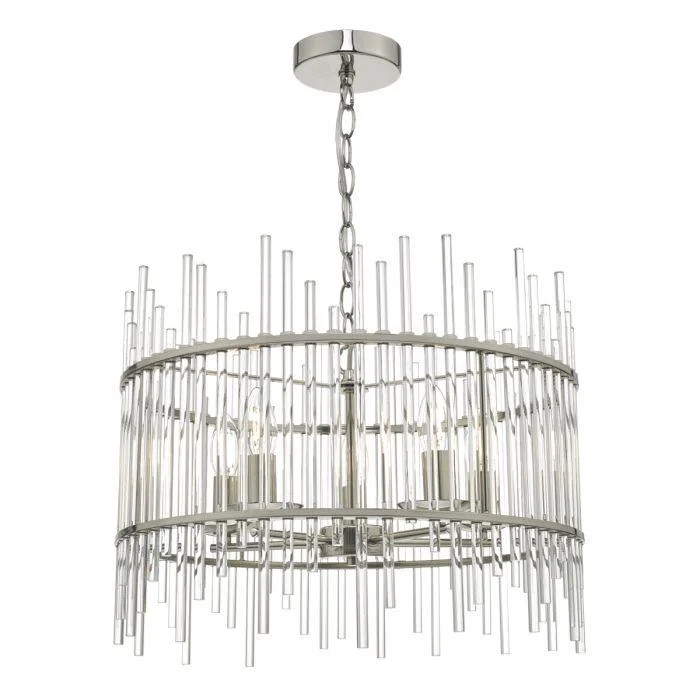 Chandeliers with Metal Frames in Black FinishRichmond Glass Rod Chandelier - ID 8587 Chandeliers with Metal Frames in Black FinishRichmond Glass Rod Chandelier - ID 8587