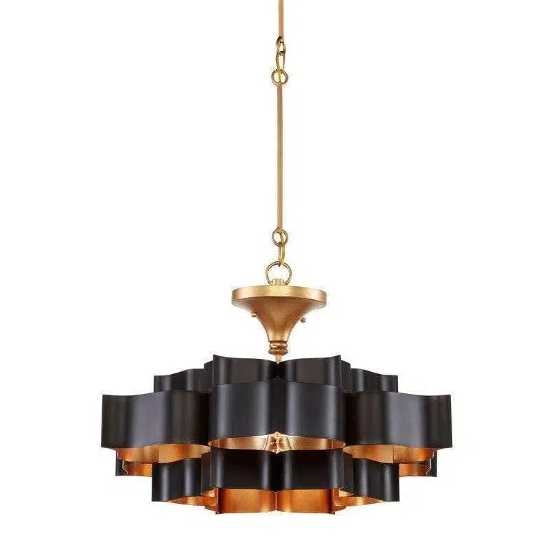 Chandeliers with Pendant Lights for a Stylish LookSatin Black Gold Leaf Grand Lotus Black Small Chandelier Chandeliers with Pendant Lights for a Stylish LookSatin Black Gold Leaf Grand Lotus Black Small Chandelier