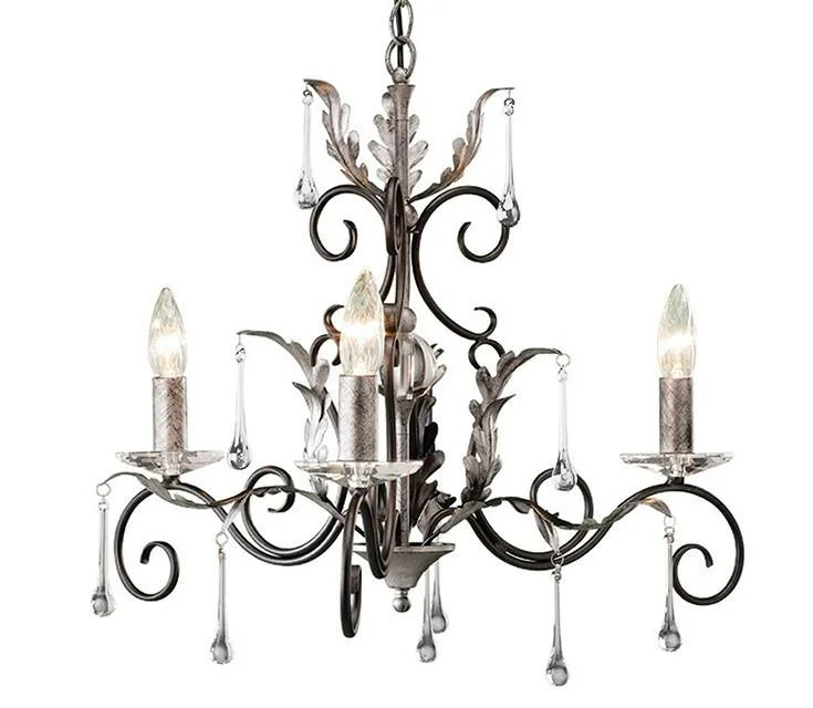 Mini Chandeliers for Adding Charm to Small SpacesStanton Black/Silver 3 Arm Chandelier - ID 7538 Mini Chandeliers for Adding Charm to Small SpacesStanton Black/Silver 3 Arm Chandelier - ID 7538