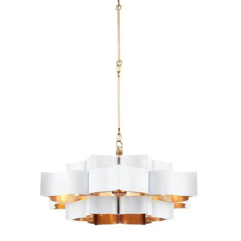 Chandeliers with Metal Frames in Silver FinishGold Leaf Grand Lotus White Small Chandelier Chandeliers with Metal Frames in Silver FinishGold Leaf Grand Lotus White Small Chandelier