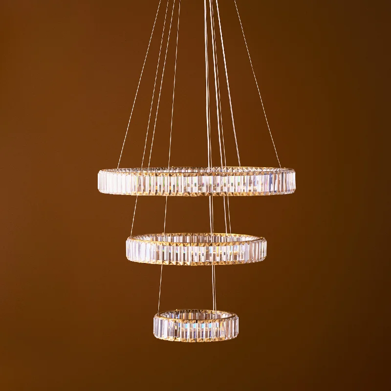 Chandeliers for Living Rooms to Create a Focal PointWonderella 3 ring chandelier in clear glass and brass Chandeliers for Living Rooms to Create a Focal PointWonderella 3 ring chandelier in clear glass and brass