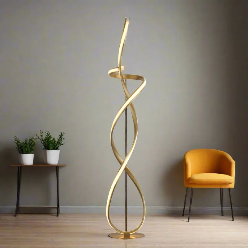 Marble Base Floor Lamp for a Touch of LuxuryRiley Striking Loop LED Floor Lamp - Gold or Satin Chrome, 1400mm High, PL0172 Marble Base Floor Lamp for a Touch of LuxuryRiley Striking Loop LED Floor Lamp - Gold or Satin Chrome, 1400mm High, PL0172