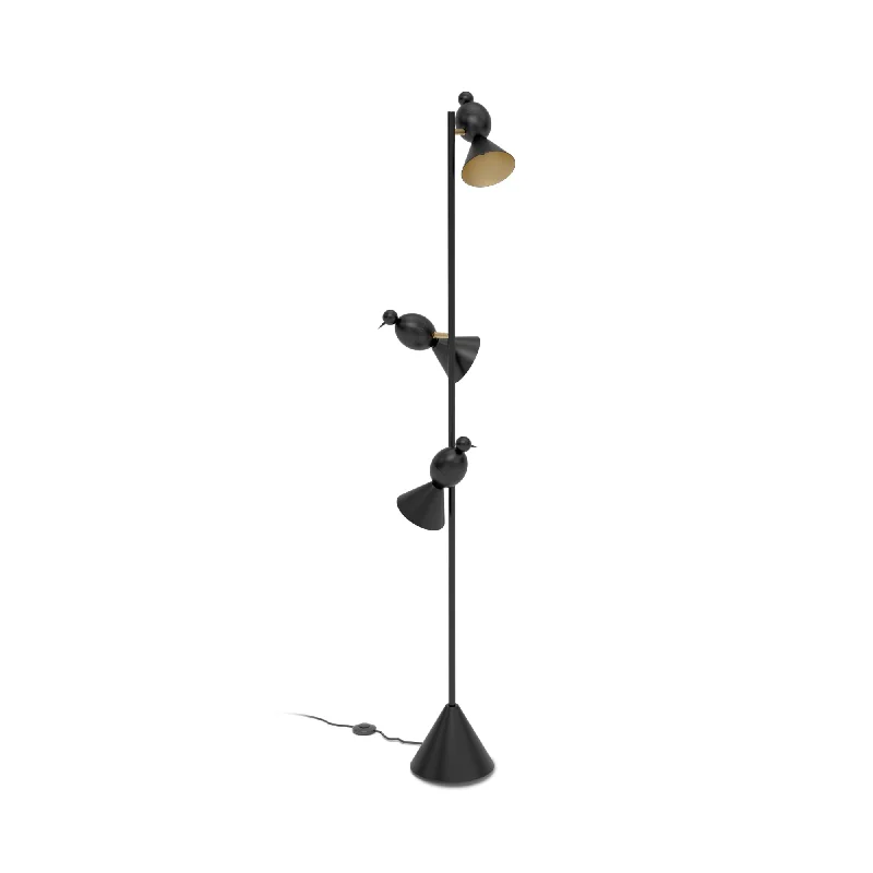 Victorian Style Floor Lamp for Traditional and Elegant InteriorsAlouette 3 Birds Floor Lamp - Black/Brass Victorian Style Floor Lamp for Traditional and Elegant InteriorsAlouette 3 Birds Floor Lamp - Black/Brass