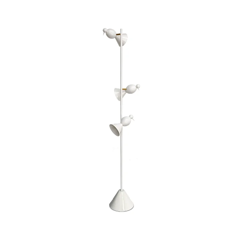Bohemian Inspired Floor Lamp for Eclectic Home DecorAlouette 3 Birds Floor Lamp - White Bohemian Inspired Floor Lamp for Eclectic Home DecorAlouette 3 Birds Floor Lamp - White