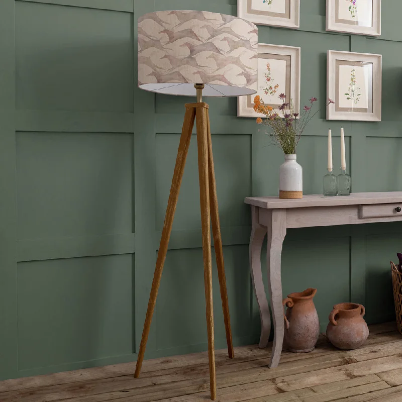 Bohemian Inspired Floor Lamp for Eclectic Home DecorDakota Eva & Aratus Complete Floor Lamp Nut/Sepia