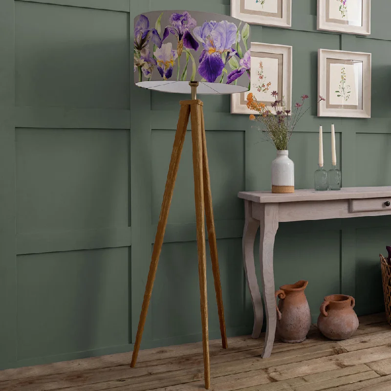 Victorian Style Floor Lamp for Traditional and Elegant InteriorsElva Eva & Aratus Complete Floor Lamp Nut/Damson