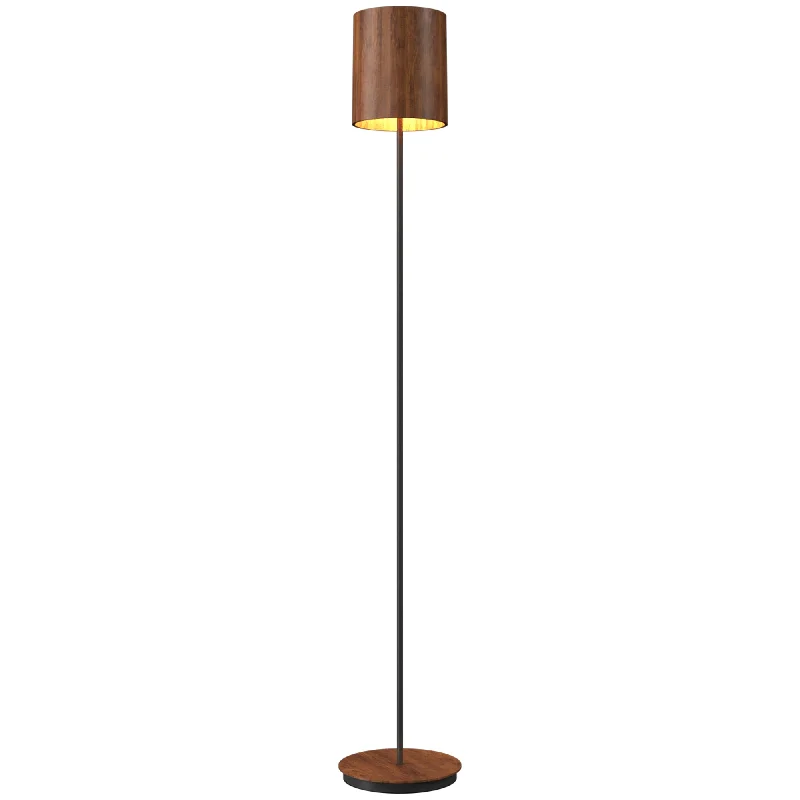 Fabric Floor Lamp with a Linen Shade for a Relaxed AestheticCylindrical Floor Lamp