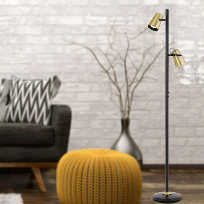 Way Switch Floor Lamp for Multiple Light Intensity LevelsDeny Floor Lamp 2Lt in Black Way Switch Floor Lamp for Multiple Light Intensity LevelsDeny Floor Lamp 2Lt in Black