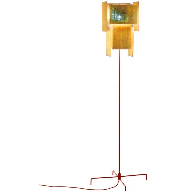 Glass Floor Lamp with Frosted Shades for Soft Diffused LightFloor lamp Ingo Maurer 24 Karat Blau Glass Floor Lamp with Frosted Shades for Soft Diffused LightFloor lamp Ingo Maurer 24 Karat Blau