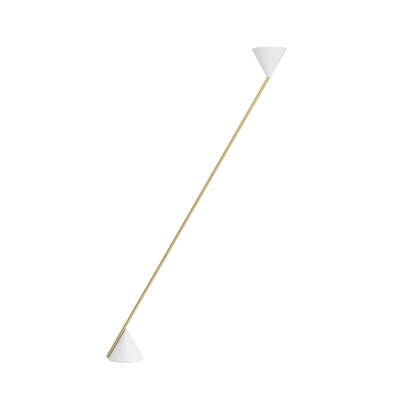Smart Floor Lamp with Voice Control and Bluetooth ConnectivityHat Light Cone Up Floor Lamp - White/Brass Smart Floor Lamp with Voice Control and Bluetooth ConnectivityHat Light Cone Up Floor Lamp - White/Brass